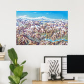 Landschap Noord-Cascades (geen labels) Poster (Thuiskantoor)