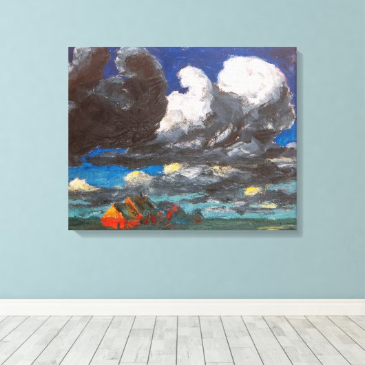 Landschap, Noord-Friesland | Emil Nolde | Canvas Afdruk (Insitu (Houten vloer))