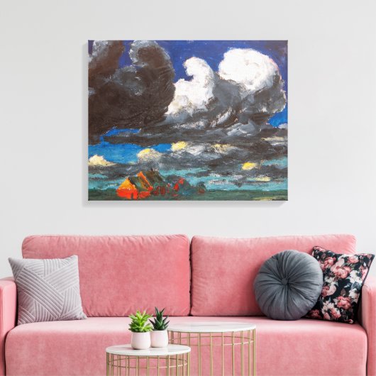 Landschap, Noord-Friesland | Emil Nolde | Canvas Afdruk (Insitu (Woonkamer))