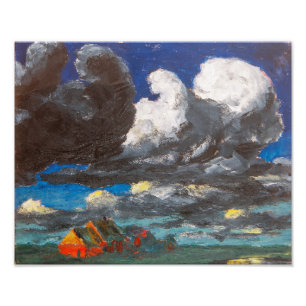 Landschap, Noord-Friesland   Emil Nolde   Foto Afdruk