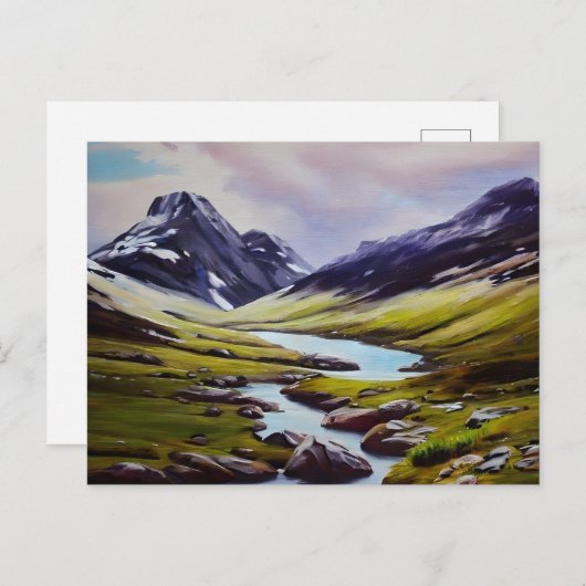 Landschap Noorse schilderij Briefkaart (Voorkant / Achterkant)