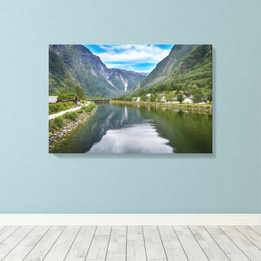 Landschap Noorwegen Canvas Afdruk (Insitu (Houten vloer))