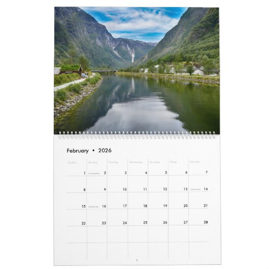 Landschap Noorwegen Kalender (Feb 2026)
