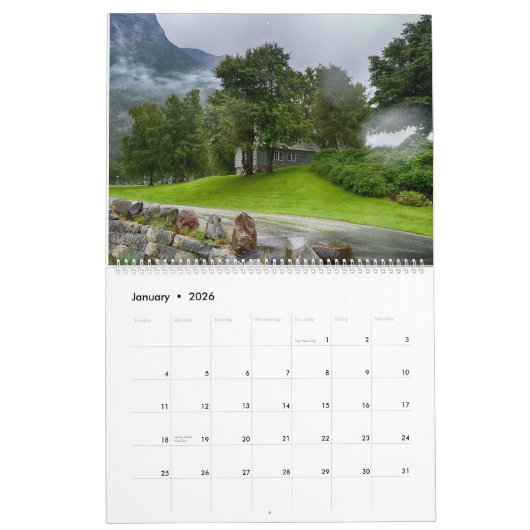 Landschap Noorwegen Kalender (Jan 2026)