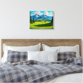 Landschap Nr. 11, Landschap Serie Canvasprint Canvas Afdruk (Insitu (Slaapkamer))