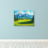 Landschap Nr. 11, Landschap Serie Canvasprint Canvas Afdruk (Insitu (Houten vloer))
