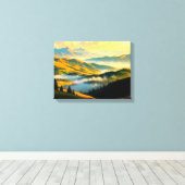 Landschap Nr. 5, Landschap Serie Canvasprint Canvas Afdruk (Insitu (Houten vloer))
