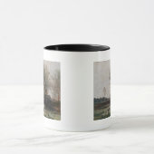 Landschap of, 's ochtends in het veld mok (Midden)