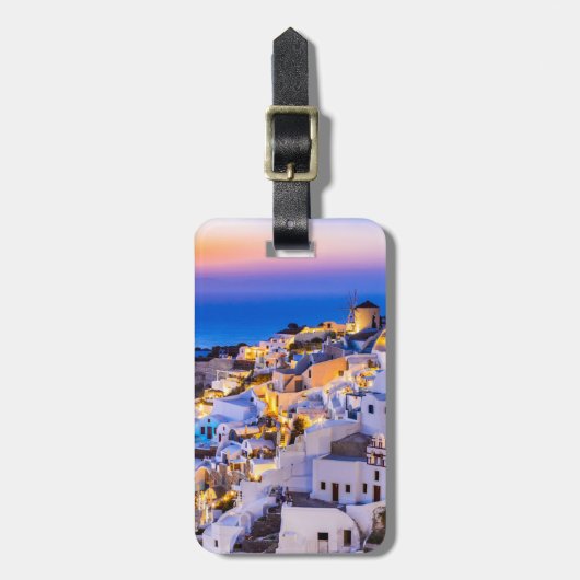 Landschap Oia Bagage Label (Voorkant verticaal)