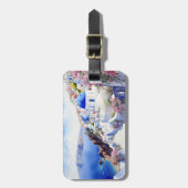 Landschap Oia Santorini Bagagelabel (Voorkant verticaal)