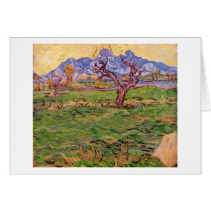 Landschap, Olijfbomen, Bergen, Vincent van Gogh