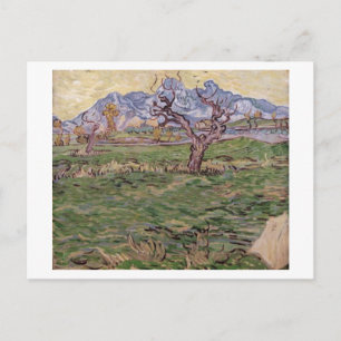 Landschap Olijfboomgebergten, Van Gogh Fine Art Briefkaart