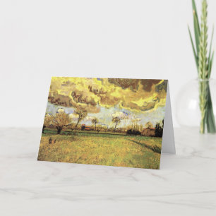 Landschap onder een stormachtige hemel door Vincen Kaart