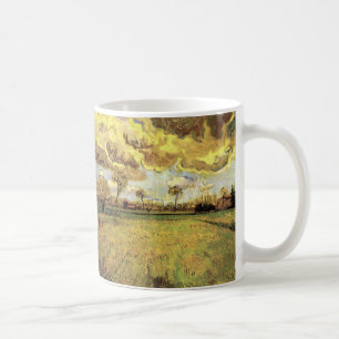 Landschap onder een stormachtige hemel door Vincen Koffiemok