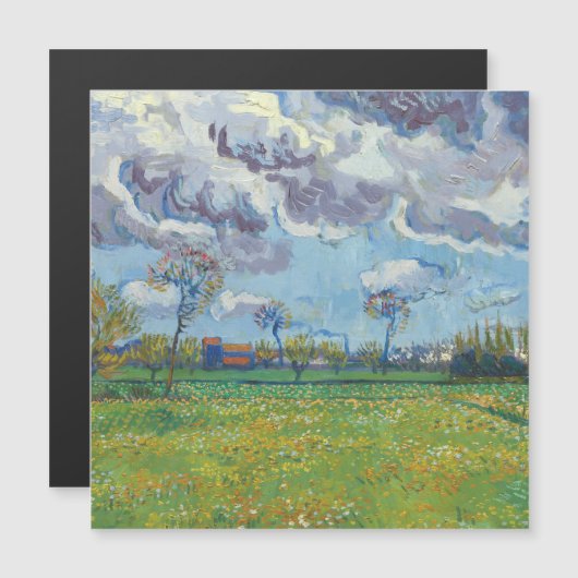 Landschap onder een stormachtige hemel Vincent Gog (Voorkant / Achterkant)