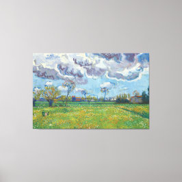 Landschap onder een stormachtige hemel Vincent Gog Canvas Afdruk
