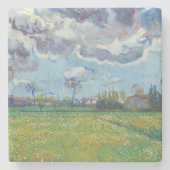Landschap onder een stormachtige hemel Vincent Gog Stenen Onderzetter (Voorkant)