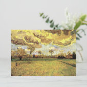 Landschap onder een Stormy Sky van Vincent van Gog (Staand voorkant)