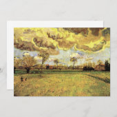 Landschap onder een Stormy Sky van Vincent van Gog (Voorkant / Achterkant)