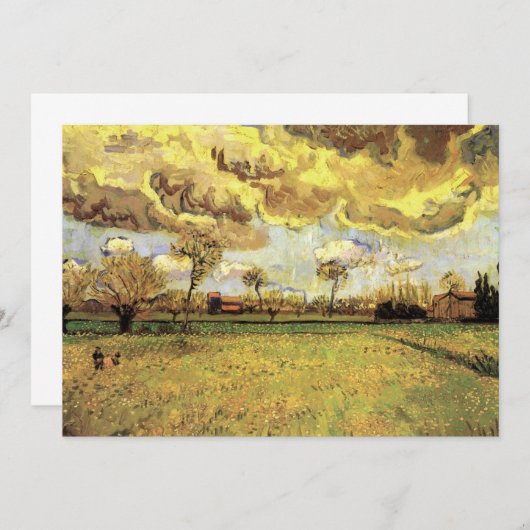 Landschap onder een Stormy Sky van Vincent van Gog (Voorkant / Achterkant)