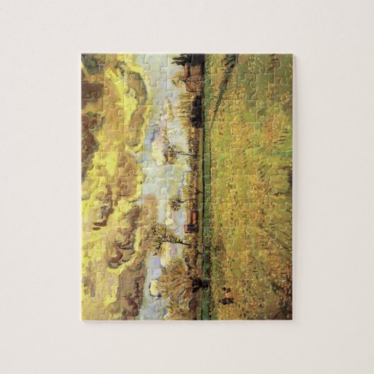 Landschap onder een Stormy Sky van Vincent van Gog Legpuzzel (Verticaal)