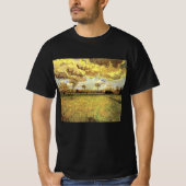 Landschap onder een Stormy Sky van Vincent van Gog T-shirt (Voorkant)
