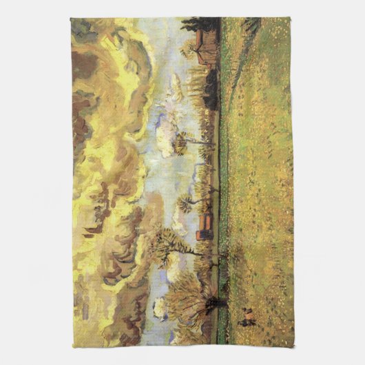 Landschap onder een Stormy Sky van Vincent van Gog Theedoek (Verticaal)