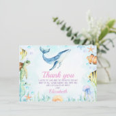 Landschap onder het Zee Verjaardag Dank u kaart (Staand voorkant)