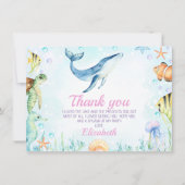 Landschap onder het Zee Verjaardag Dank u kaart (Voorkant)