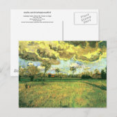 Landschap onder Stormy Sky, Van Gogh Fine Art Briefkaart (Voorkant / Achterkant)