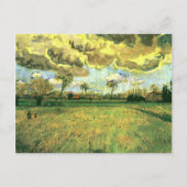 Landschap onder Stormy Sky, Van Gogh Fine Art Briefkaart (Voorkant)