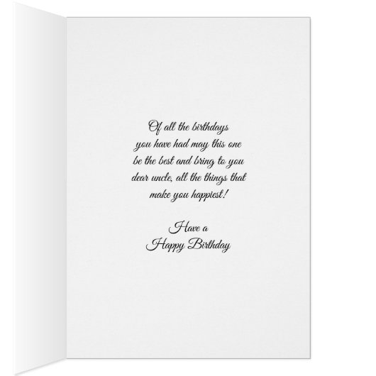 Landschap oom Birthday-kaart (Binnen (Rechts))