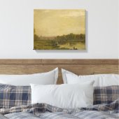 Landschap op de Oise, Charles-François Daubigny, Canvas Afdruk (Insitu (Slaapkamer))