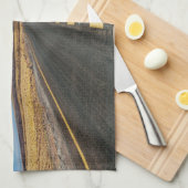 Landschap op de weg theedoek (Quarter Fold)