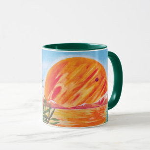 Landschap op Europa - Sci-Fi Jupiter Maan Schilder Mok