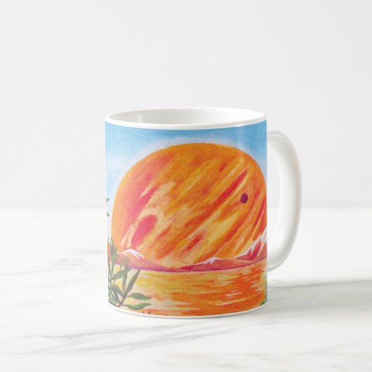Landschap op Europa - Sci-Fi Jupiter Maan Schilder Mok (Voorkant rechts)