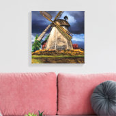 Landschap op het Nederlandse Canvas Afdruk (Insitu (Woonkamer))