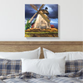Landschap op het Nederlandse Canvas Afdruk (Insitu (Slaapkamer))