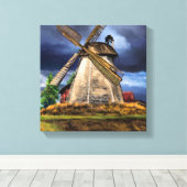 Landschap op het Nederlandse Canvas Afdruk (Insitu (Houten vloer))