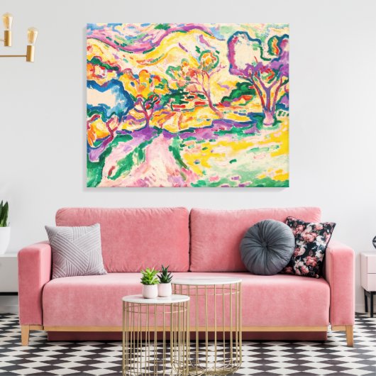 Landschap op La Ciotat | Georges Braque | Canvas Afdruk (Insitu (Woonkamer))