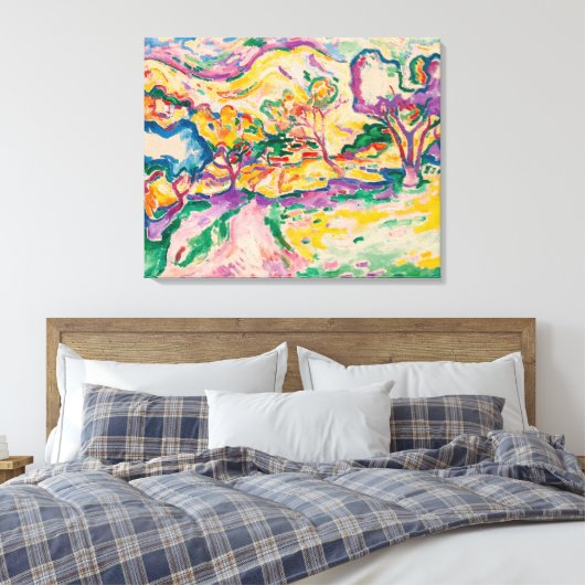 Landschap op La Ciotat | Georges Braque | Canvas Afdruk (Insitu (Slaapkamer))