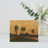 Landschap op Sunset, Van Gogh Fine Art Briefkaart (Staand voorkant)