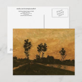 Landschap op Sunset, Van Gogh Fine Art Briefkaart (Voorkant / Achterkant)