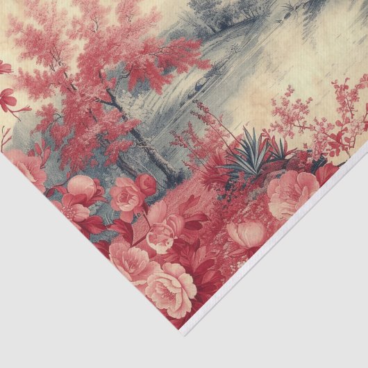 Landschap op versleten papier (Detail)