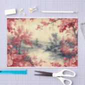 Landschap op versleten papier (Craft)