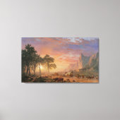  landschap, Oregon Trail van Bierstadt Canvas Afdruk (Voorkant)