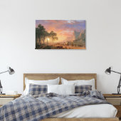  landschap, Oregon Trail van Bierstadt Canvas Afdruk (Insitu (Slaapkamer))