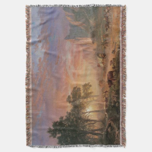  landschap, Oregon Trail van Bierstadt Deken (Voorkant Verticaal)