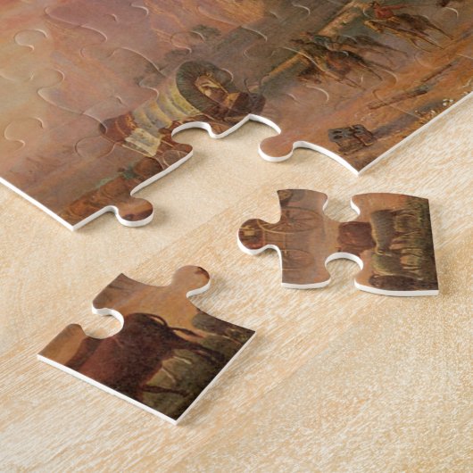 landschap, Oregon Trail van Bierstadt Legpuzzel (Zijkant)