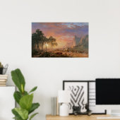  landschap, Oregon Trail van Bierstadt Poster (Thuiskantoor)
